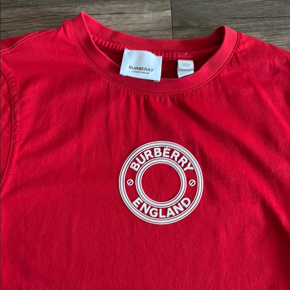 Burberry Kids Red Logo T-Shirt